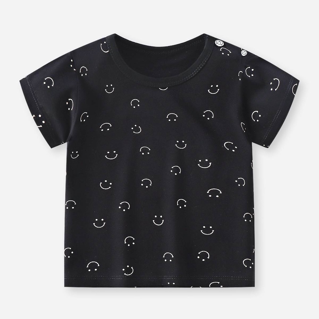 Áo Thun Tay Ngắn Họa Tiết Khủng Long Hoạt Hình Dễ Thương Dành Cho Bé Trai Và Bé Gái