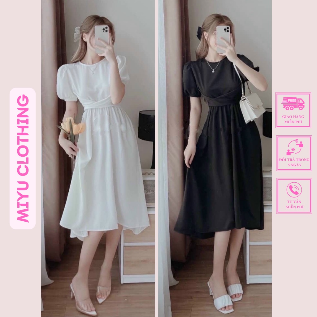Váy tiểu thư sang chảnh dáng dài xòe đầm dự tiệc sang trọng cưới dạo phố chụp kỷ yếu xinh Miyu clothing