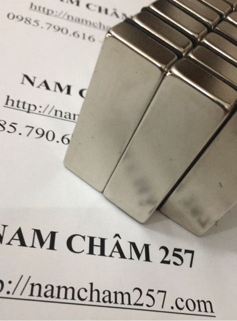 Nam châm viên khối 60x20x10mm, loại nam châm trắng đất hiếm 60x20x10mm lực hút siêu mạnh