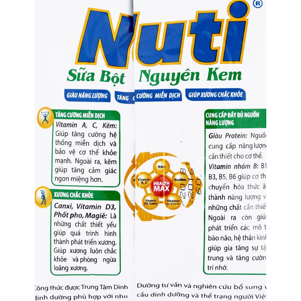 Sữa Bột Nguyên Kem NutiFood Gói 400G