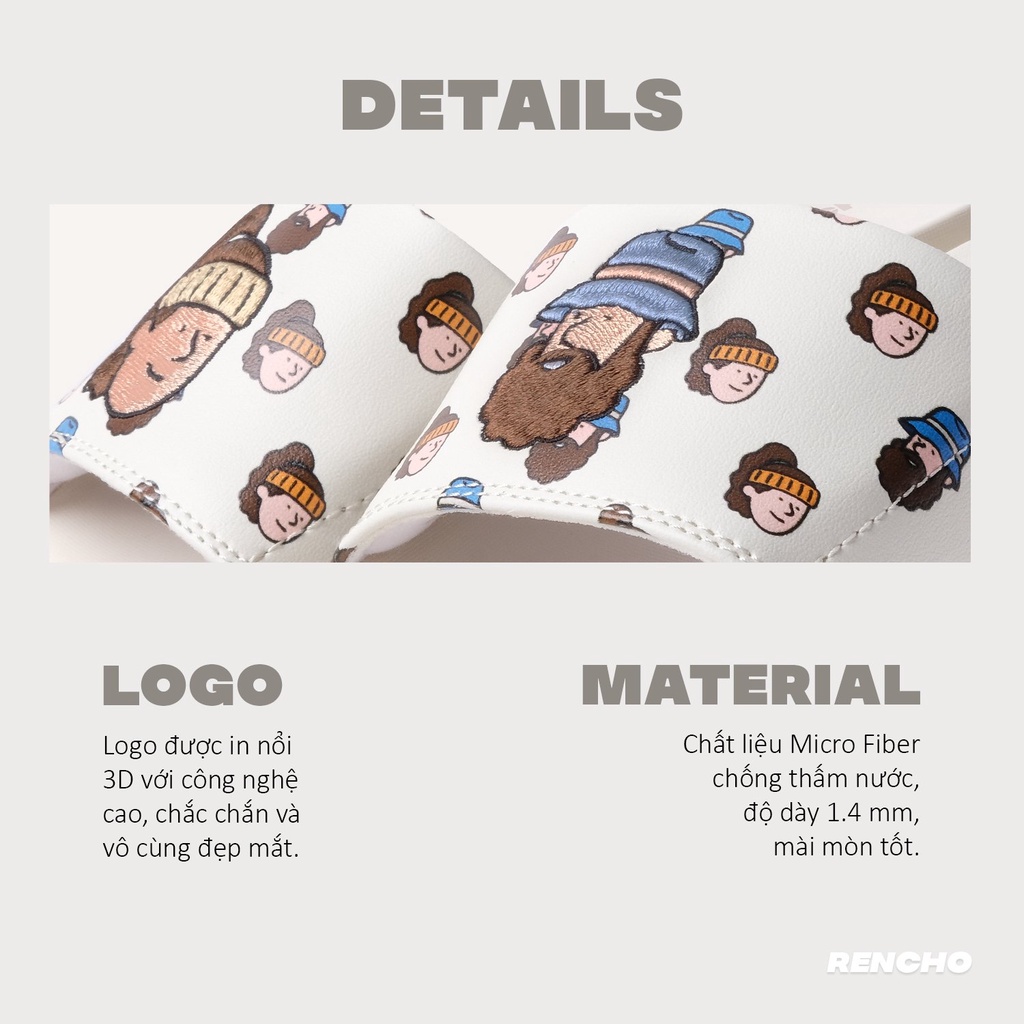 Dép quai ngang cao cấp RENCHO FACE