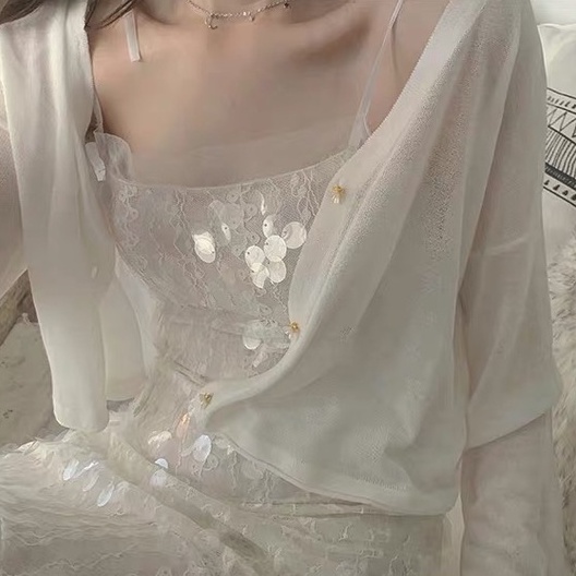 Áo Khoác Cardigan Dệt Kim Mỏng Chống Nắng Thời Trang Mùa Hè Cho Nữ | BigBuy360 - bigbuy360.vn