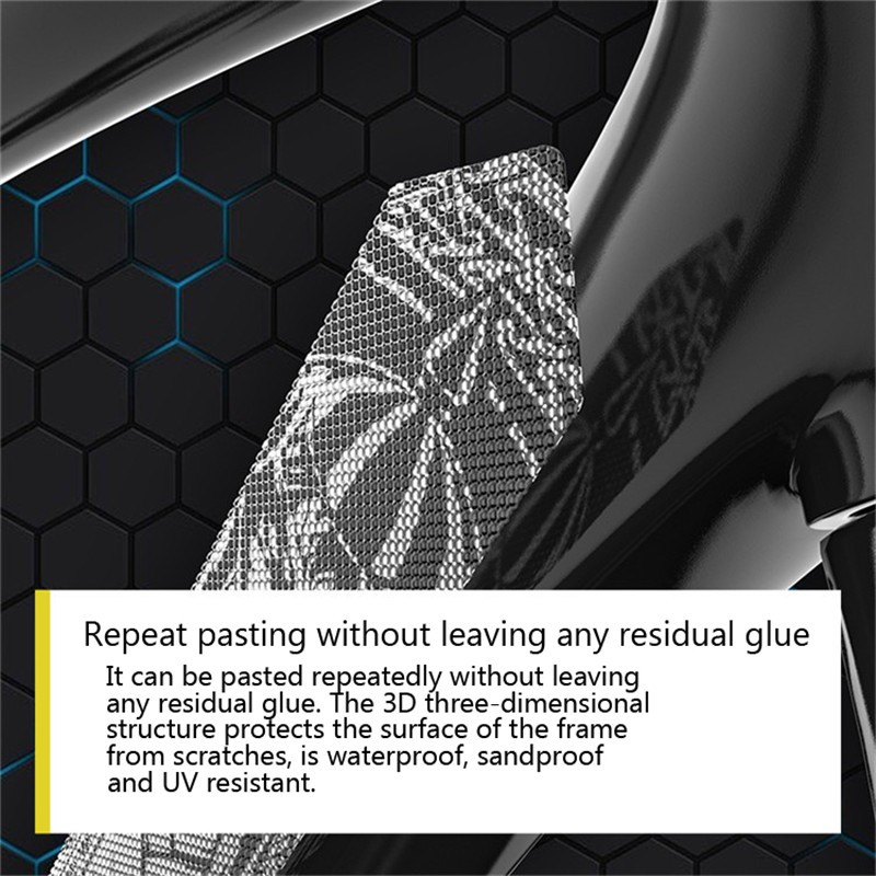 Globetrotter【COD &amp; Hàng sẵn sàng】  Miếng Dán PVC 160mm 3D Bảo Vệ Khung Xe Đạp