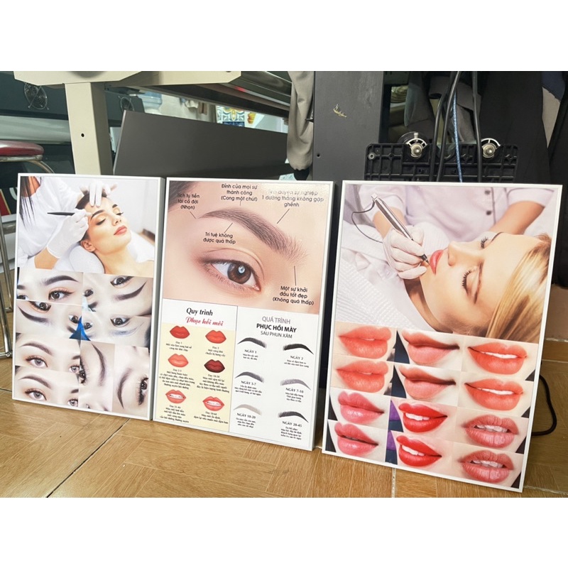 TRANH PHUN XĂM THẨM MỸ MÀY MÔI SANG TRỌNG HIỆN ĐẠI TRANG TRÍ CHO SPA, THẨM MỸ VIỆN