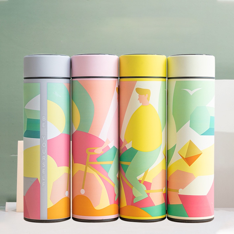 Bình giữ nhiệt hiển thị nhiệt độ họa tiết độc đáo - UniLabel