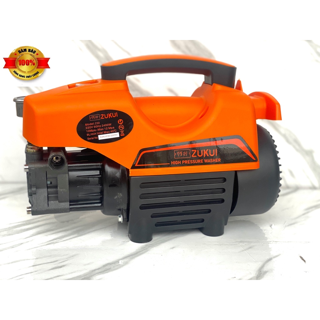 Máy rửa xe zukui z30 2400w thế hệ 2022 siêu mạnh mẽ tặng bình xịt bọt tuyết