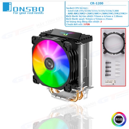 Quạt Tản Nhiệt CPU Jonsbo | CR1000, CR1200, CR1400, T400i, Chính Hãng 100%, Bảo Hành 3 Tháng