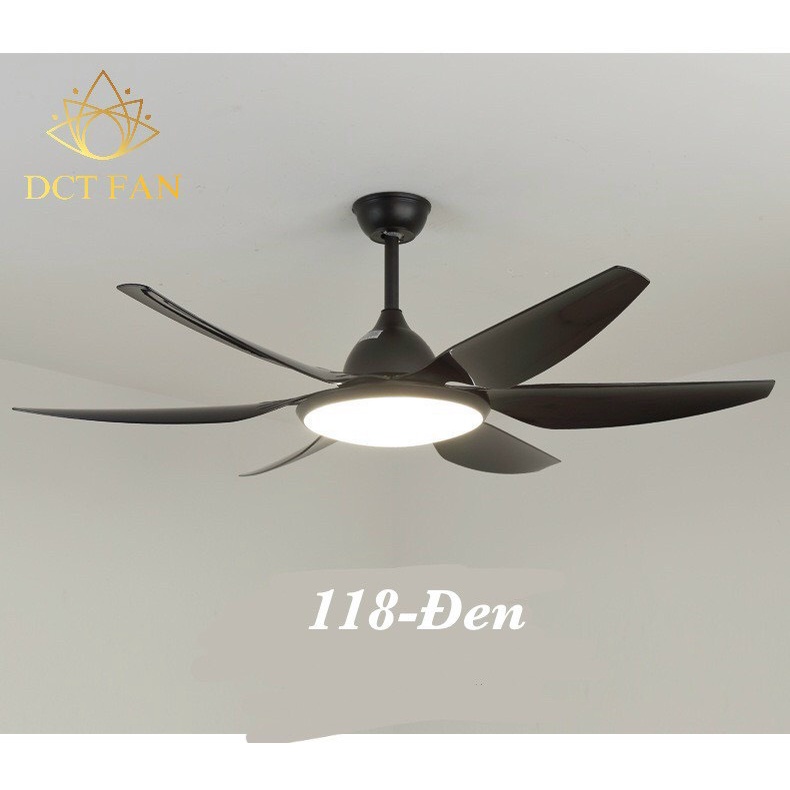 Quạt trần sải cánh lớn,bầu đèn to có đảo chiều hút ẩm,động cơ lõi đồng siêu êm 6 tốc độ mát,BH 5 năm