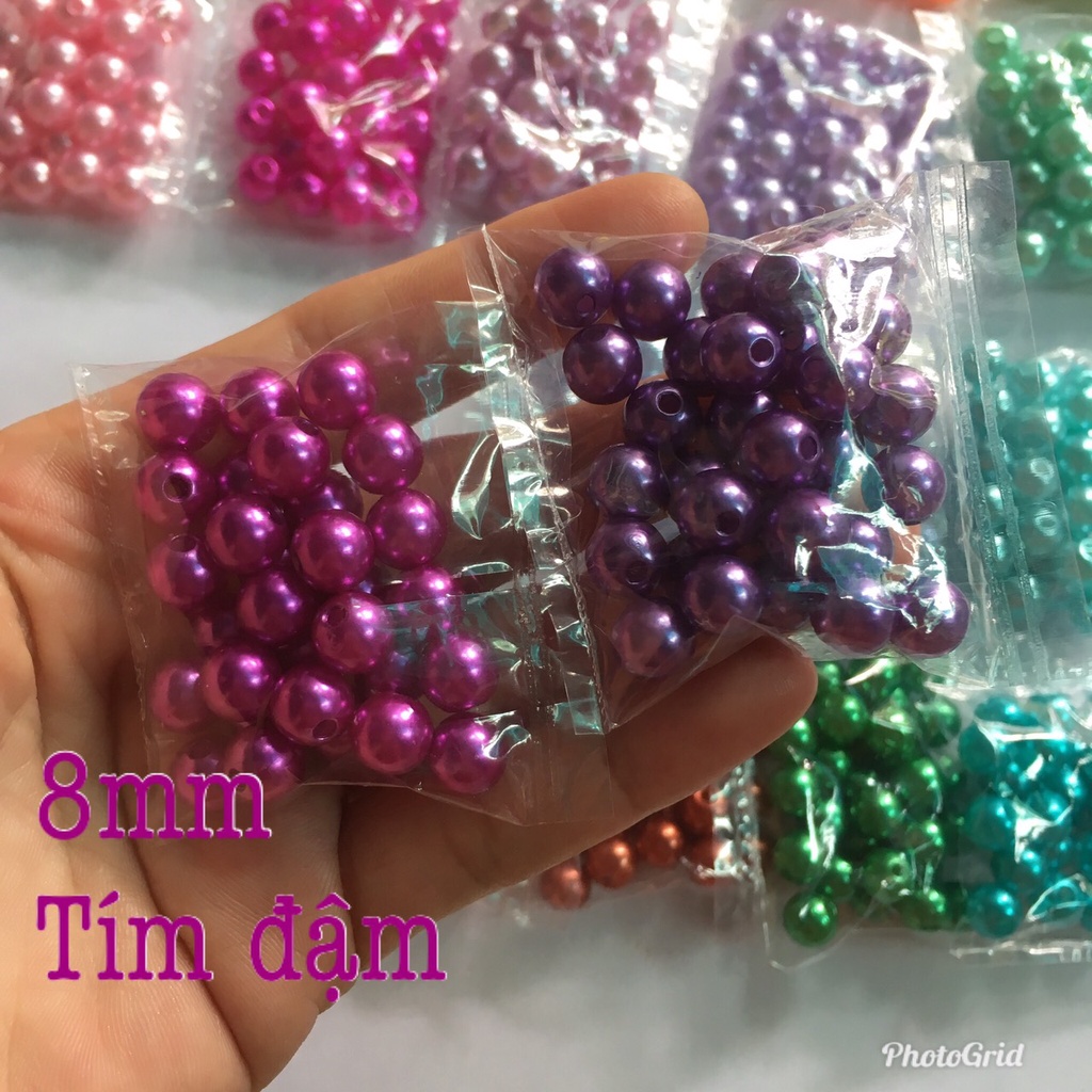 Hạt cườm nhựa nhiều màu giả trai LOẠI TỐT