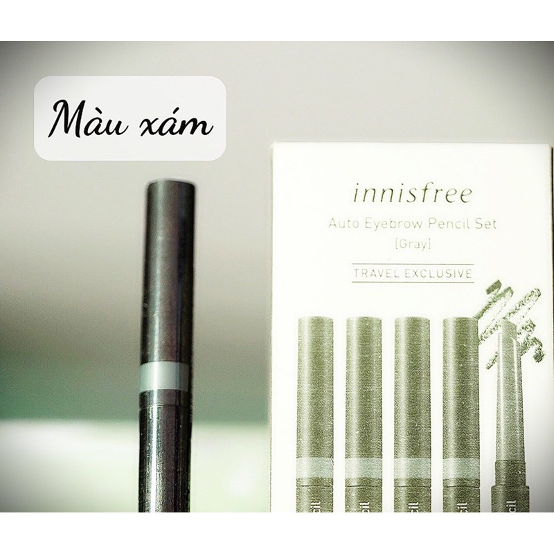 Chì kẻ chân mày Innisfree 2 đầu mẫu mới đậm nét, chống nước lâu trôi