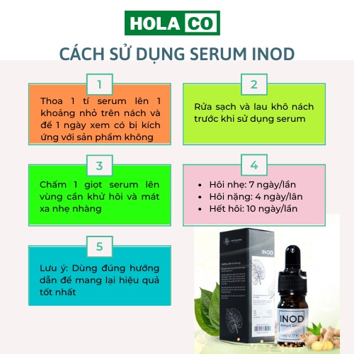 Serum hôi nách INOD Huyền Phi khử hôi nách hôi chân hết thâm sáng da