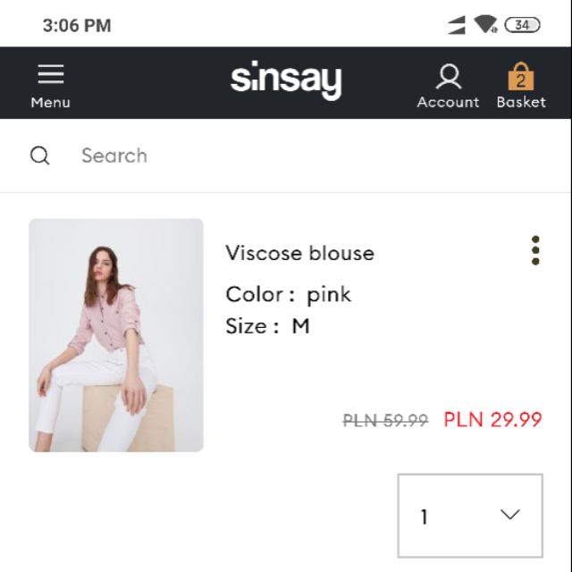 Áo sơ mi nữ Sinsay (Ba Lan/Poland)