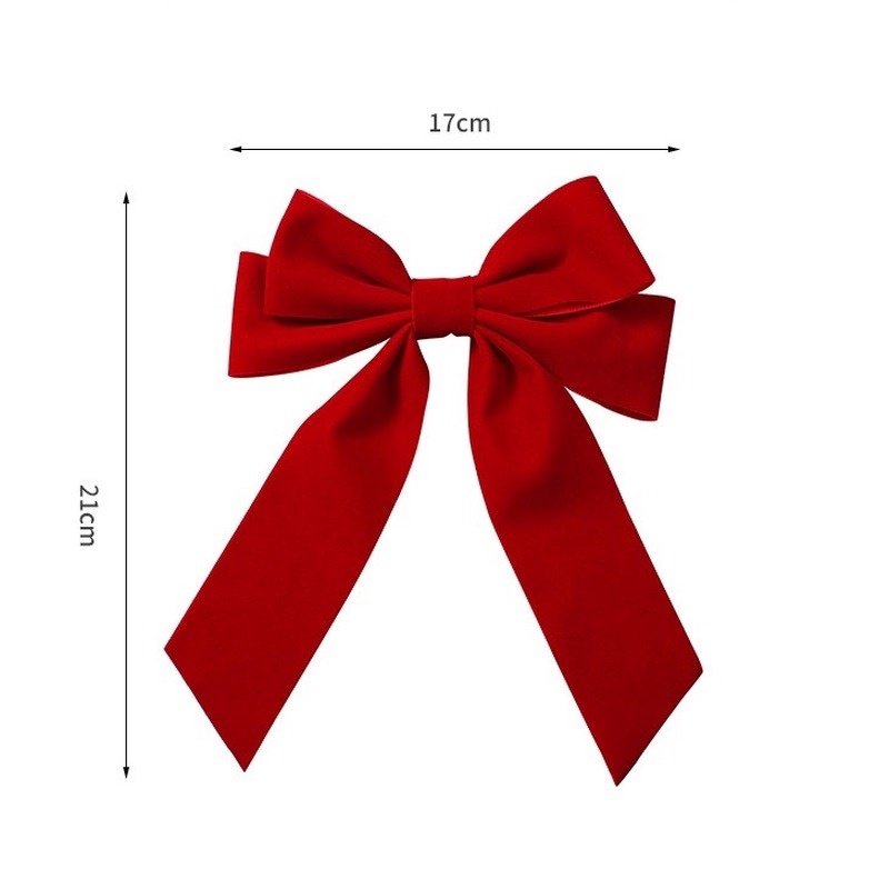 Kẹp tóc 17KM trang trí nơ lớn nhiều màu sắc tùy chọn thanh lịch xinh xắn dành cho nữ