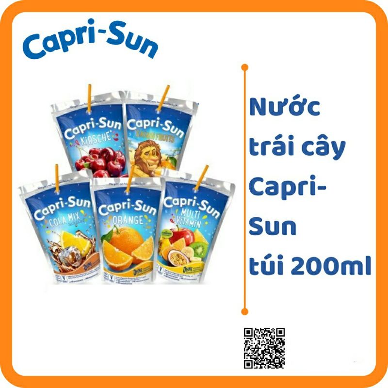 [5 Vị] Nước Trái Cây Capri- Sun 200ml Bổ Sung Vitamin, Tăng Đề Kháng Cho Cơ Thể