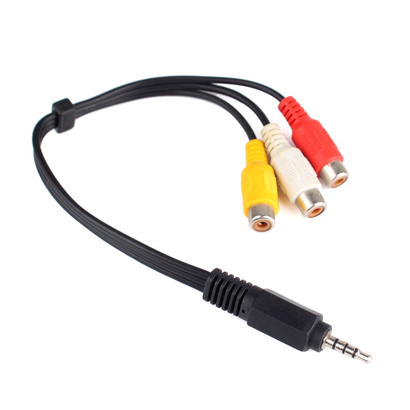 Cáp chuyển đổi âm thanh Mini AV từ jack cắm 3.5mm sang 3 đầu RCA