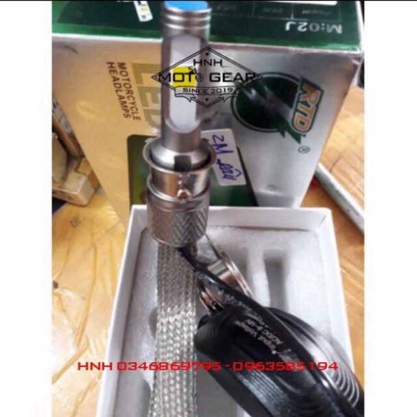 Pha Led M02J Siêu Sáng Tản Nhiệt Lá Nhôm Cho Xe Máy