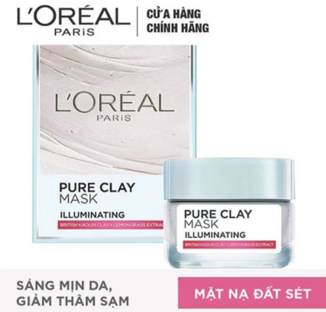 Mặt nạ đất sét thanh lọc da L'Oreal Paris Pure Clay Mask 50g