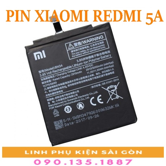 PIN XIAOMI REDMI 5A