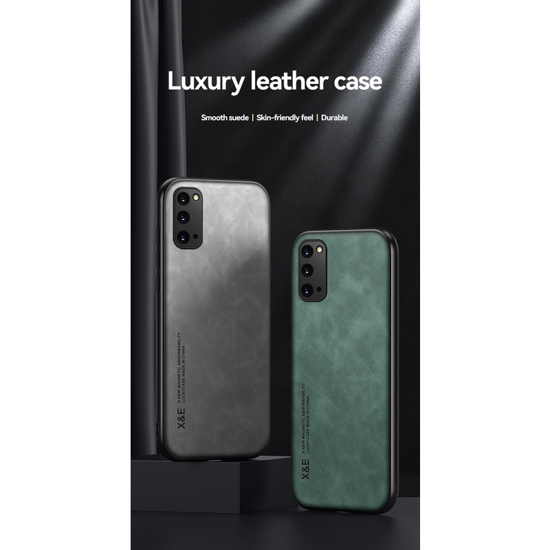 Ốp Điện Thoại Da Sang Trọng Có Nam Châm Cho Samsung S20 S21 S22 Plus + Ultra FE