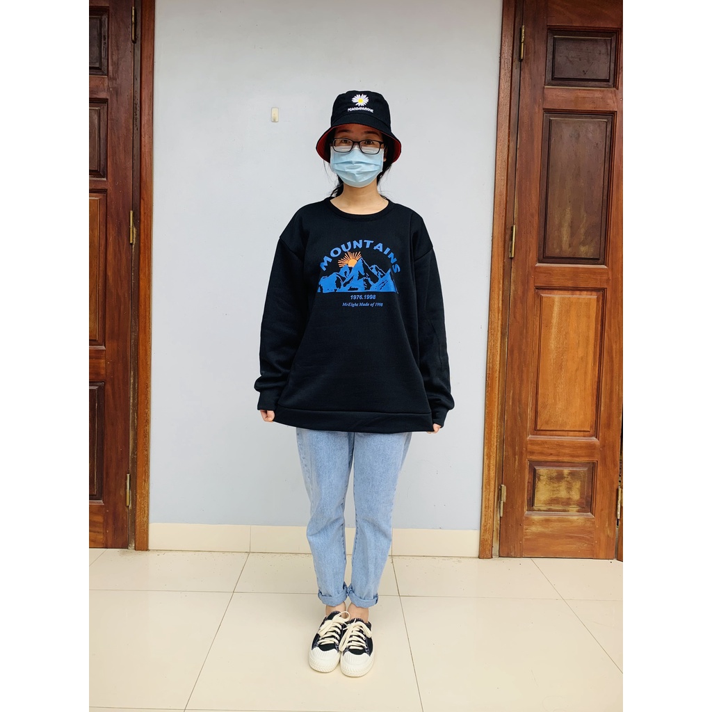 Áo sweater nỉ nam nữ unisex form rộng dài tay chất dày đẹp không bai SWE01