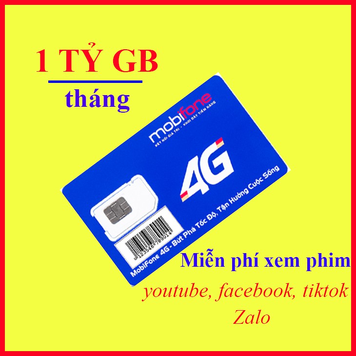 SIM 4G MOBIFONE DTHN - KHÔNG GIỚI HẠN DATA VÀO MẠNG TỐC ĐỘ CAO CHỈ 50K/THÁNG