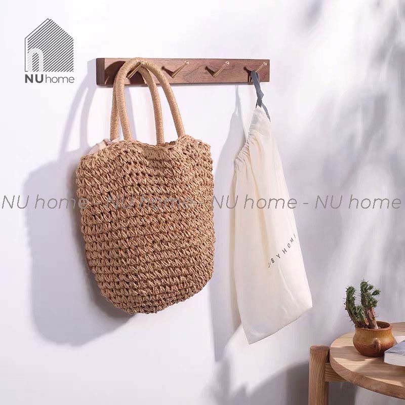 nuhome.vn | Móc gỗ treo quần áo mũ nón 🎏FREESHIP🎏 phần móc mạ crom sang trọng cao cấp chuẩn phong cách Hàn Quốc