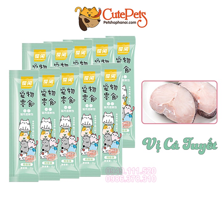 Súp thưởng cho mèo Shizuka combo 10 thanh Súp dinh dưỡng cho mèo - CutePets