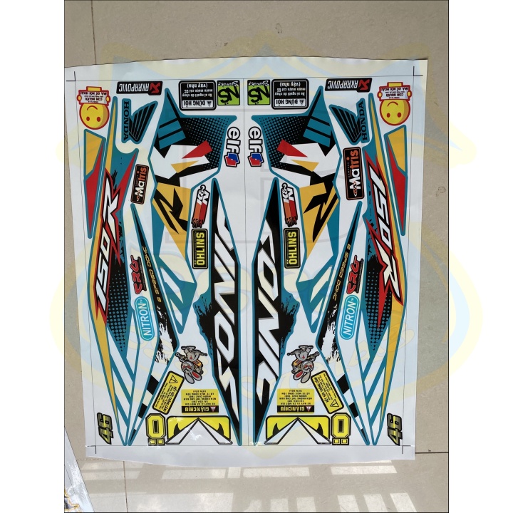 ( Quí khách vui lòng mang ra tiệm cho thợ dán ) Tem sonic 150