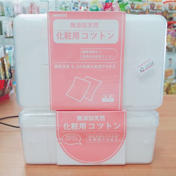 Bông tẩy trang Miniso hộp 1000 miếng - 2016 Skincare | BigBuy360 - bigbuy360.vn