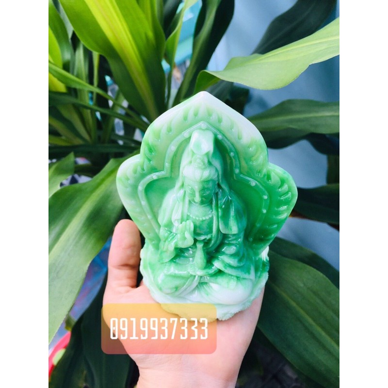 Tượng quan âm 2 mặt xanh