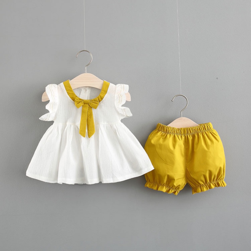 Bộ quần áo trẻ em phong cách hàn quốc chất liệu 100% cotton cho bé gái 8-18kg