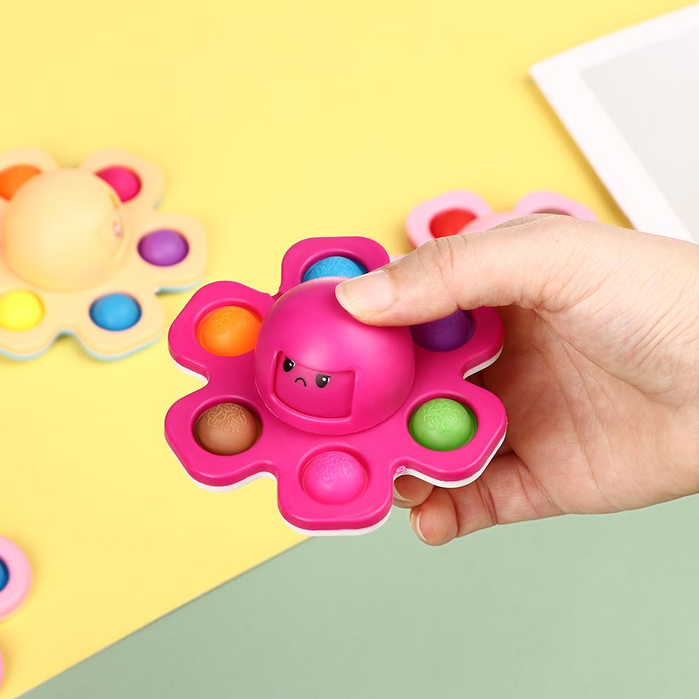 NIUYOU Niuyou Đồ Chơi Cảm Biến Bong Bóng Ngón Tay Silicone Đơn Giản Thay Đổi Khuôn Mặt Bạch Tuộc