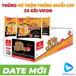 Thùng mì trộn trứng muối cay vifon 24 gói - 105 gram/gói