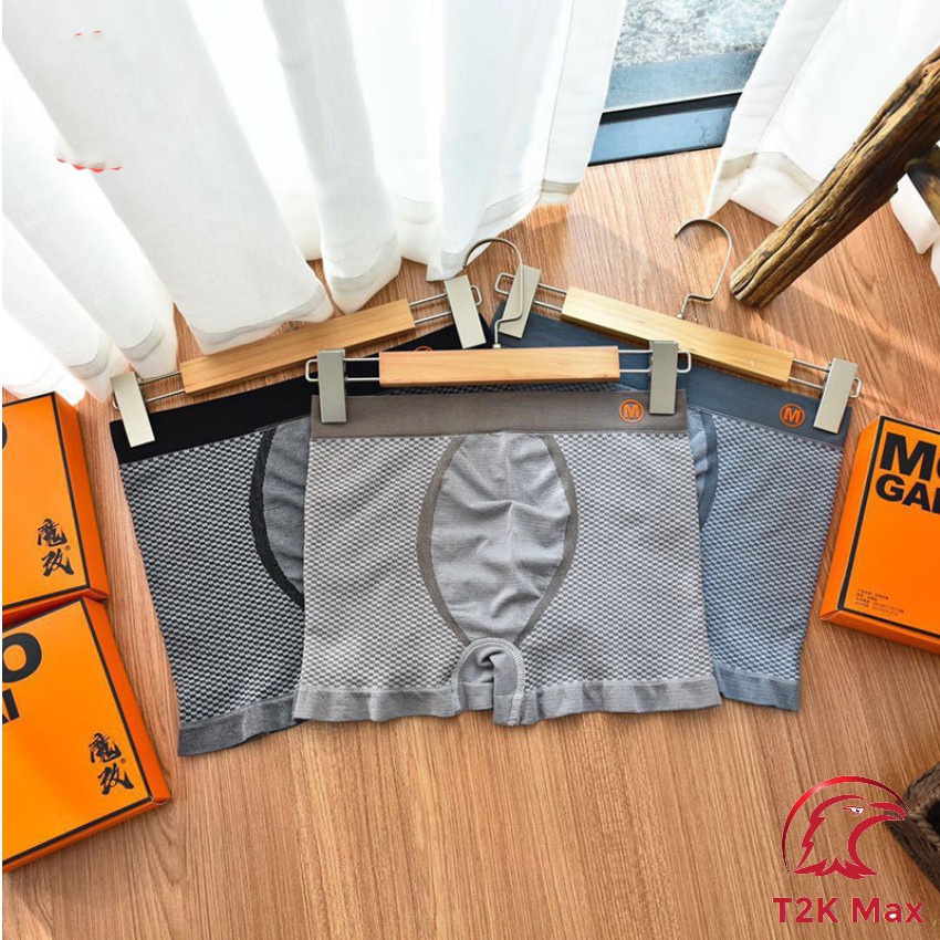 Combo 3 quần lót nam H co giãn 4 chiều cao cấp freesize 50-80kg - T2K Max