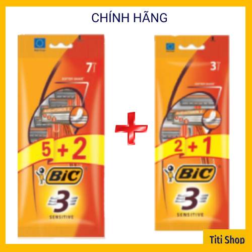 [CHÍNH HÃNG] Combo 10 cây dao cạo BIC 3 lưỡi