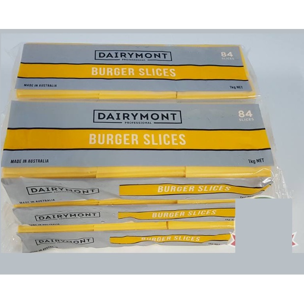 Set 10,20,50 Lát Phô mai Cheddar Cam Burger Dairymont Pháp túi 84 lát
