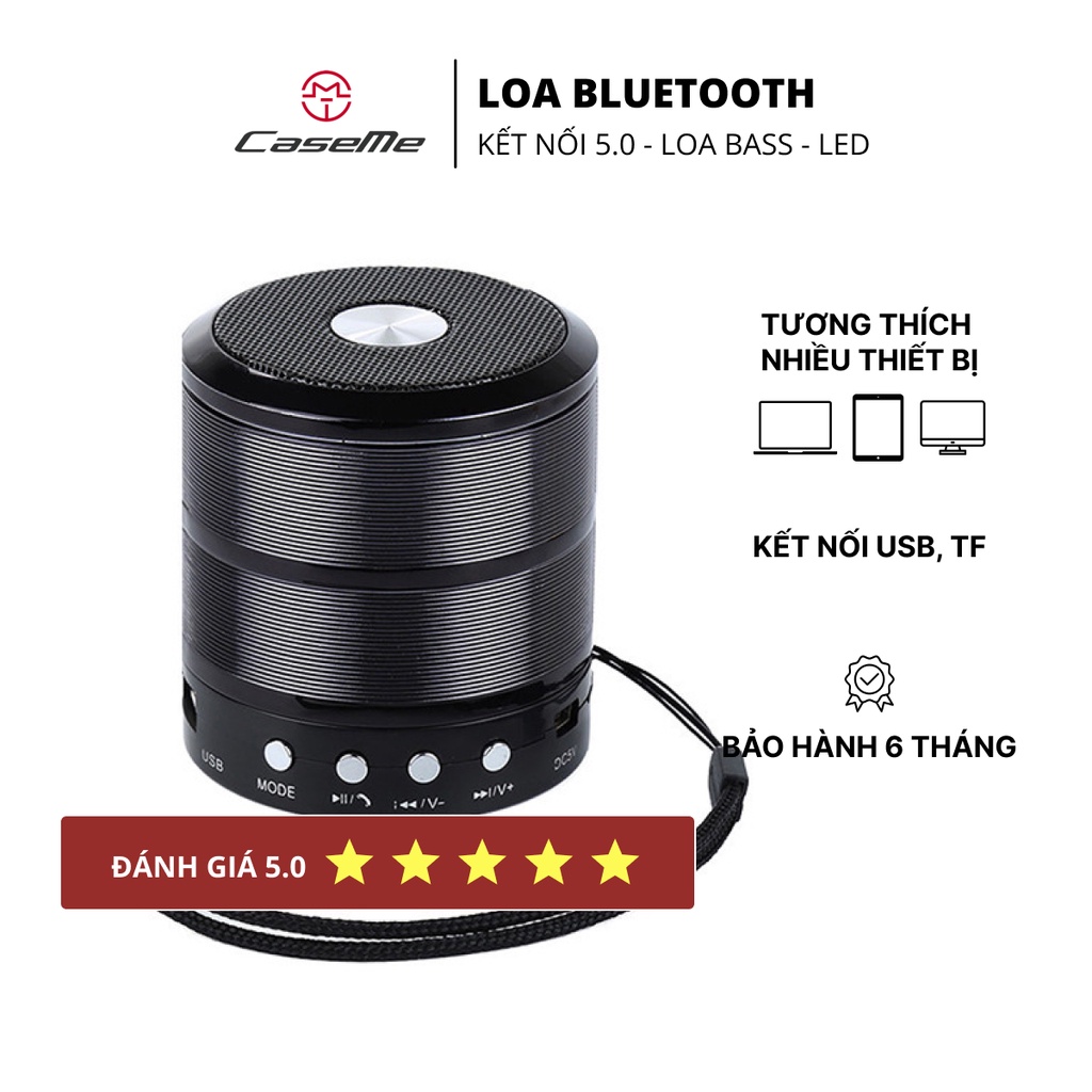 Loa bluetooth mini cầm tay - Loa Mini hỗ trợ cắm USB, Thẻ nhớ để bàn, làm việc có hỗ trợ micro