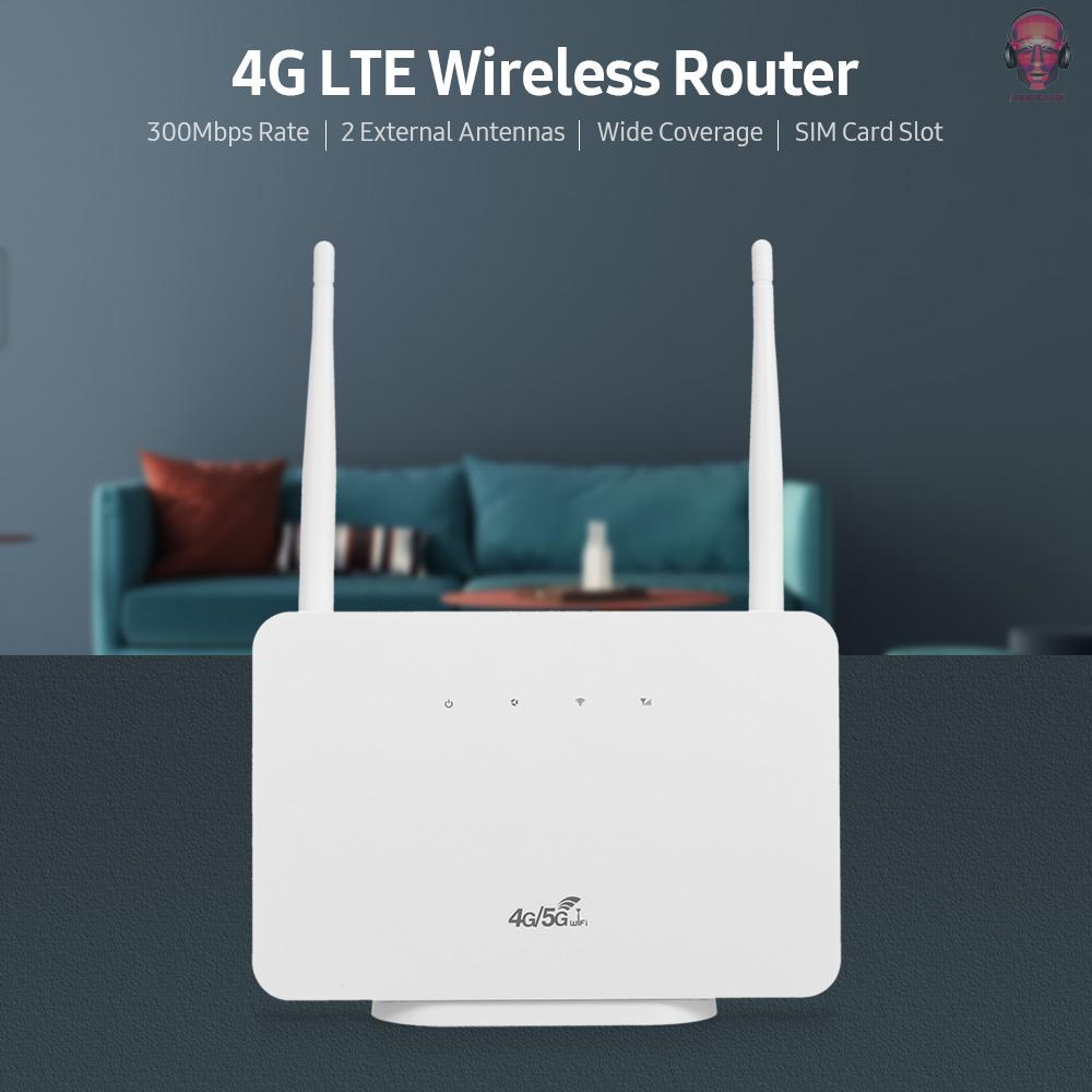 Bộ Phát Sóng Wifi 4g Lte Cpe 300mbps Không Dây Có 2 Khe Thẻ Sim Phích Cắm Uk