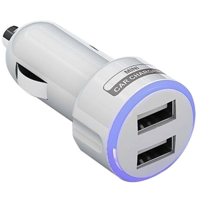 Tẩu sạc xe hơi có đèn LED 2 cổng USB 12-24V thông dụng