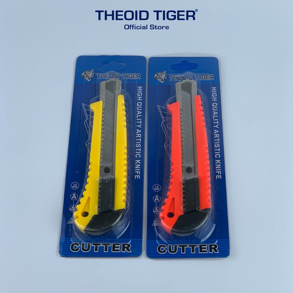 Dao Rọc Giấy 180mm Theoid Tiger có thể thay lưỡi dao rọc giấy - Bảo hành 1 đổi 1