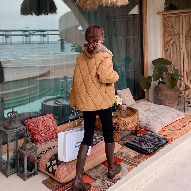 (SALE SỐC) Áo Khoác Phao Nữ Cổ Lông - Hàng Quảng Châu - NKO Store - Áo mùa lạnh | BigBuy360 - bigbuy360.vn
