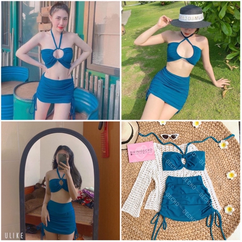 Bikini Đồ Bơi 2 Mảnh Quần Váy GK0221 (Video, Ảnh Thật)