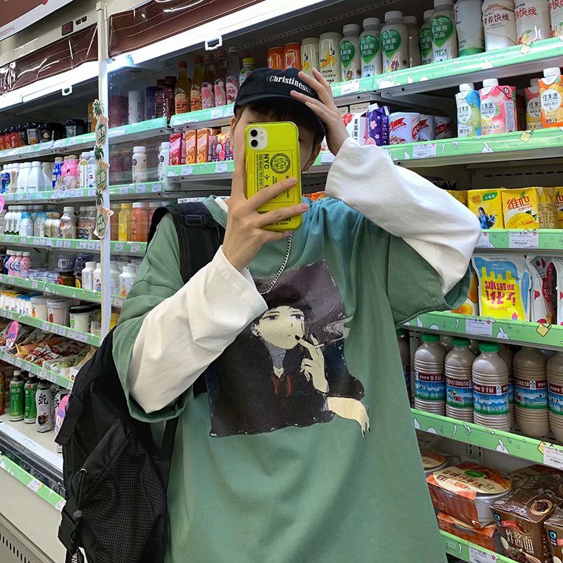 Áo thun tay dài giả nhiều lớp thời trang phong cách cho nam