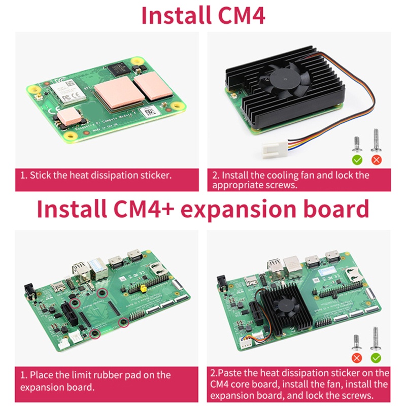 Bộ Tản Nhiệt Bằng Nhôm Chống Oxy Hóa Chống Ăn Mòn Cho Raspberry Pi Compute Module4 CM4