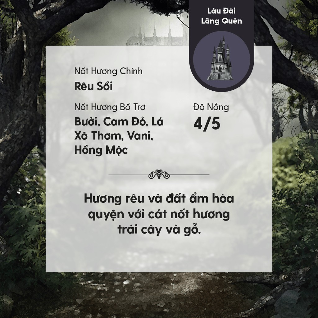 Tinh Dầu Phối Hương Forgotten Castle (Gỗ Rêu Trầm) Làm Nến Thơm, Xông Thơm Phòng HENY GARDEN