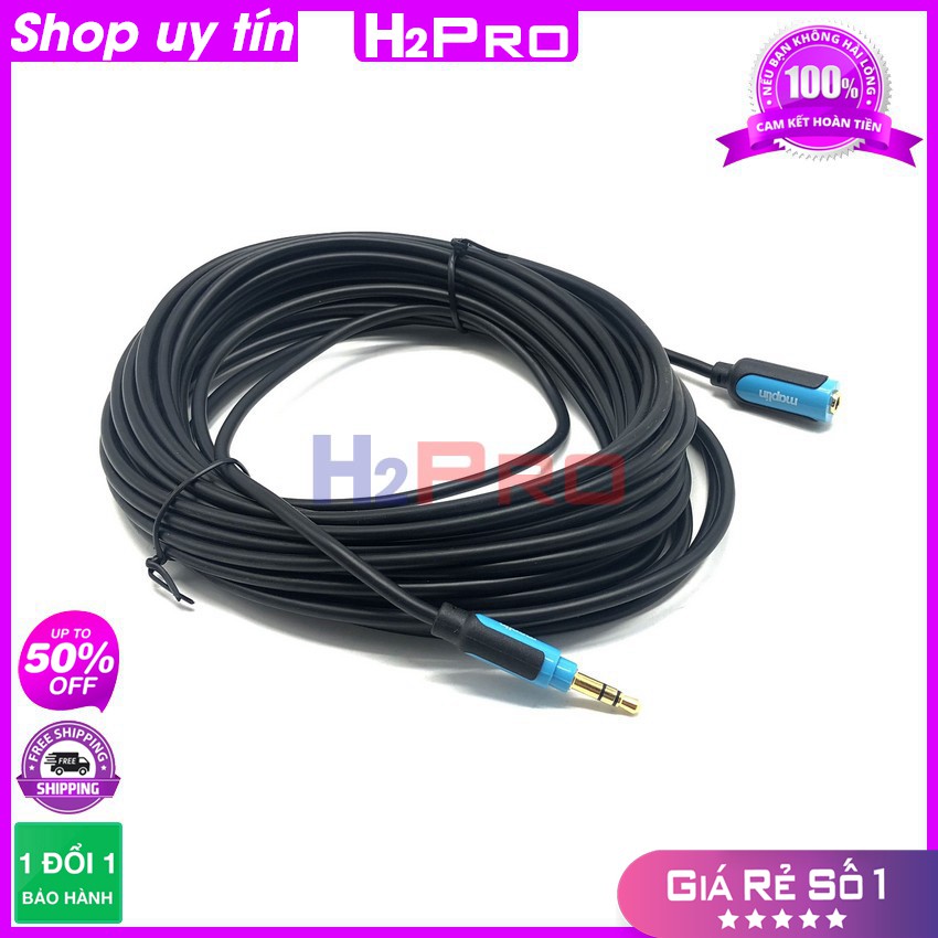 Dây Nối Dài Tai Nghe Maplin Chống Nhiễu, Chống Sôi, Âm Thanh Chuẩn, Dây 3.5 Nối Dài Cao Cấp Dài 10M - H2Pro Audio