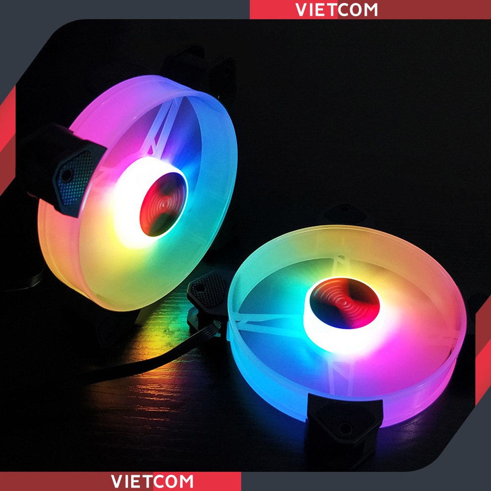 Fan Led RGB Coolmoon Y1 + Bộ Hub Coolmoon và điều khiển - Led RGB 16 Triệu Màu, 366 Hiệu Ứng