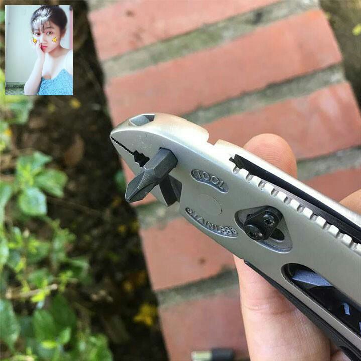 kìm phượt mini, 13 chức năng,  bỏ túi du lịch đa năng chất liệu THÉP không gỉ chất lượng cao loại 1