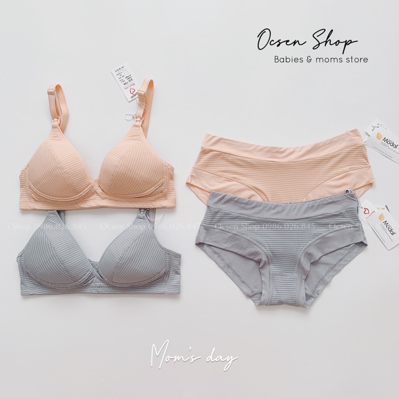 Quần lót bầu và sau sinh kẻ vân Mom's day Hàn Quốc