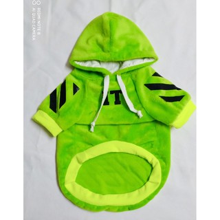 ÁO HOODIE HỒNG OW CHO CHÓ MÈO
